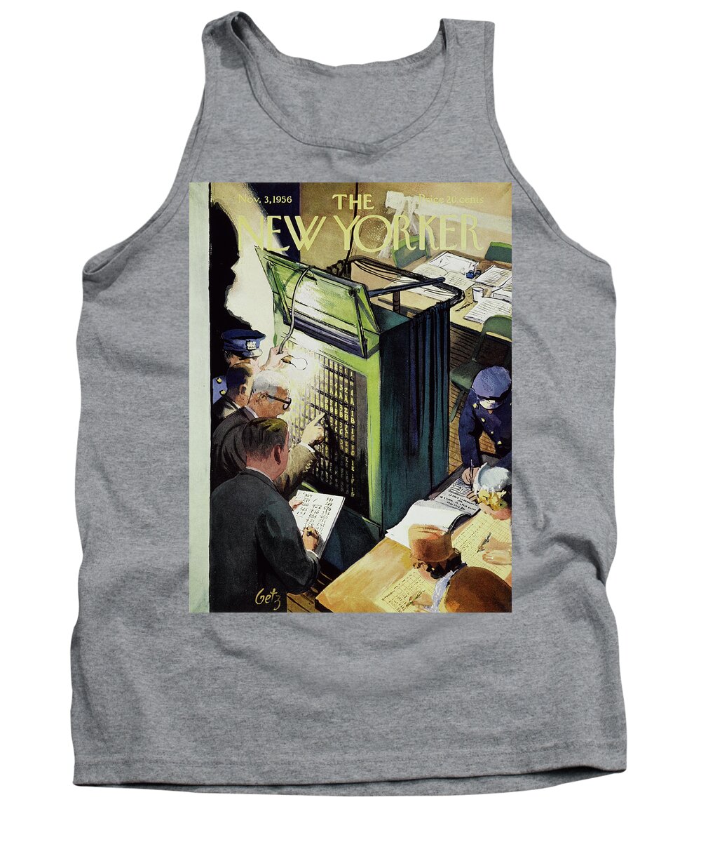 Votes Tank Top featuring the painting New Yorker November 3 1956 by Leonard Dove