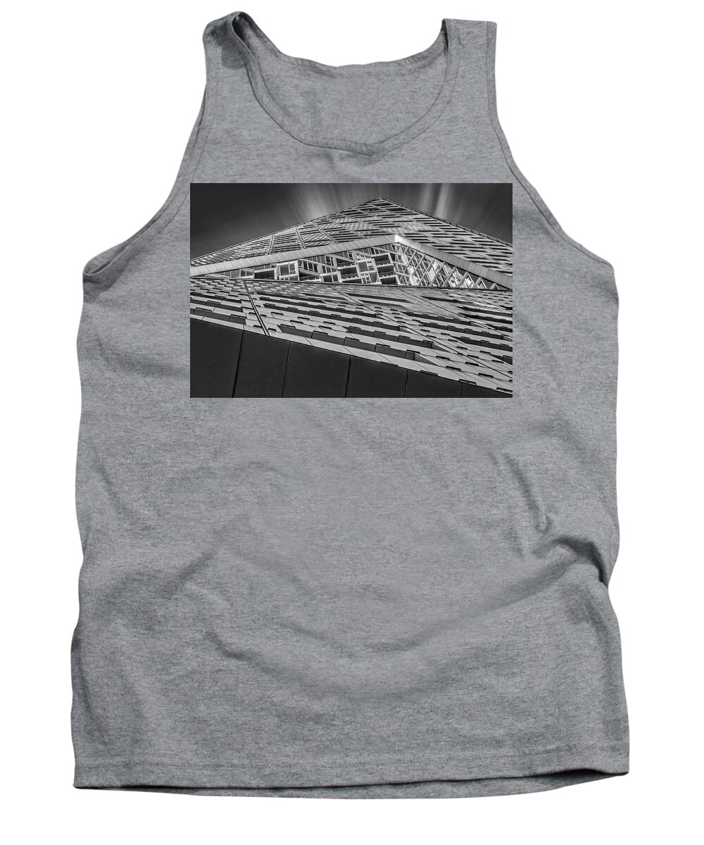Via 57 West Tank Top featuring the photograph NYC West 57 ST Pyramid #1 by Susan Candelario