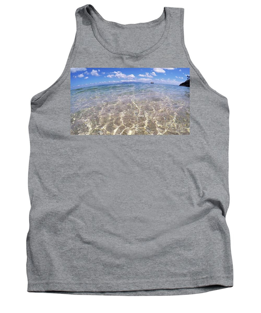 Beach Boat Tank Top featuring the photograph On the Horizon #1 by Debbie Cundy