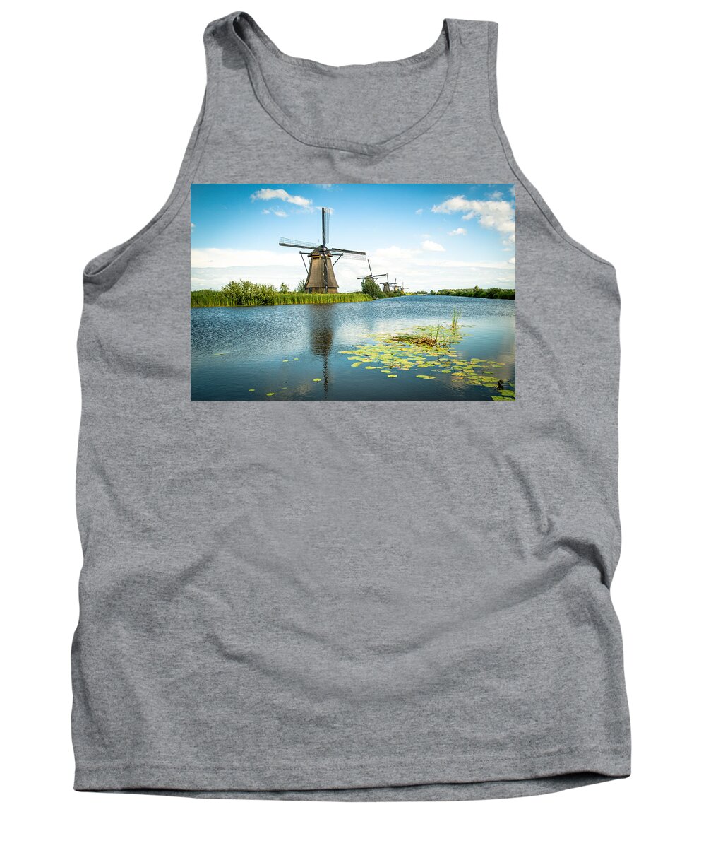 Europe Tank Top featuring the photograph Picturesque Kinderdijk #1 by Hannes Cmarits