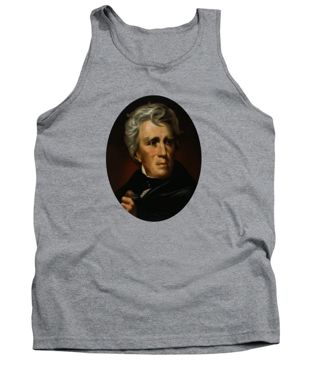 Andrew Jackson Tank Top featuring the painting President Andrew Jackson - Four by War Is Hell Store