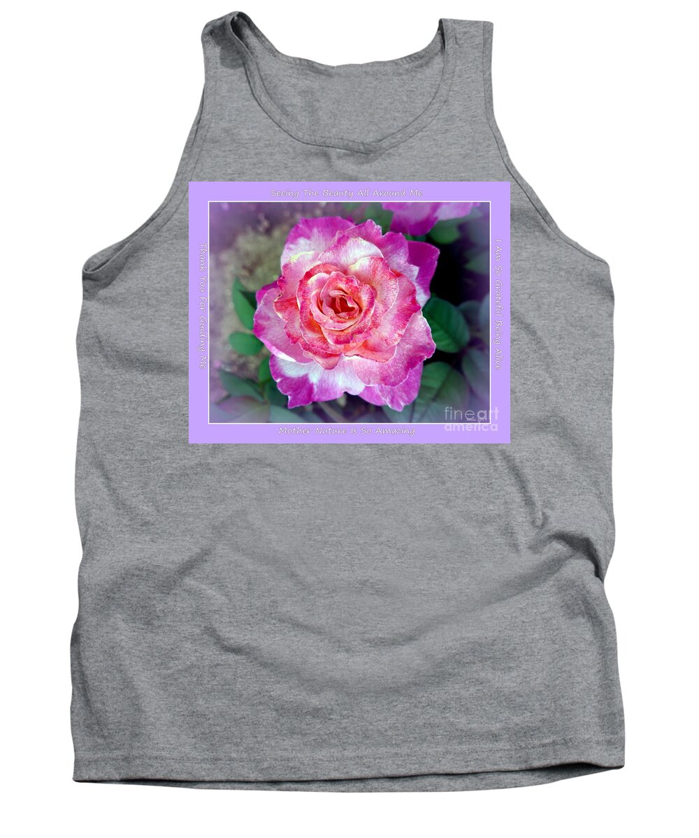 Rose Tank Top featuring the photograph Sedona Heart Rose #1 by Mars Besso