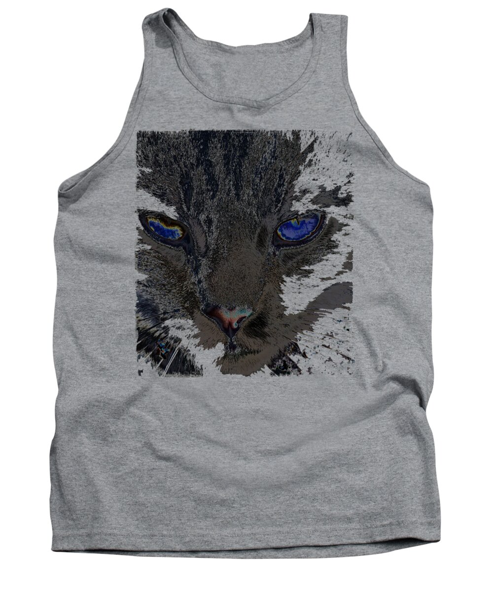 Eyes Tank Top featuring the digital art See you 2 by Vesna Martinjak