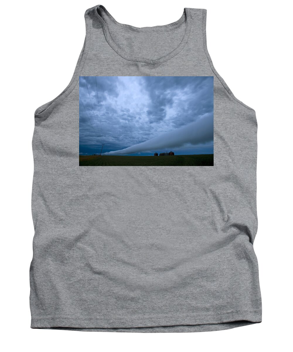Clouds Tank Top featuring the digital art Storm Clouds near Gravelbourg Saskatchewan #1 by Mark Duffy