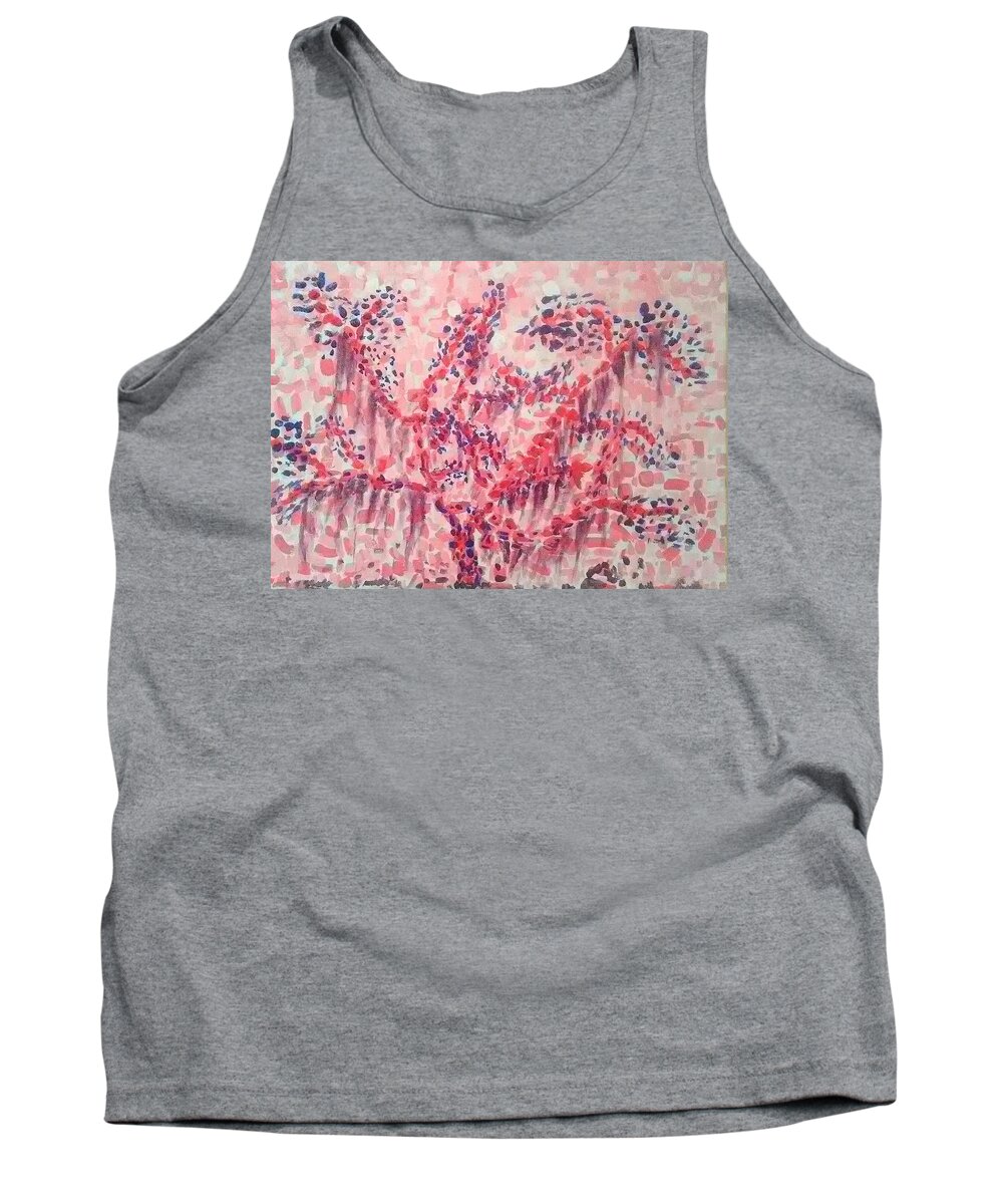 Spanish Moss Tank Top featuring the painting Summertime by Suzanne Berthier