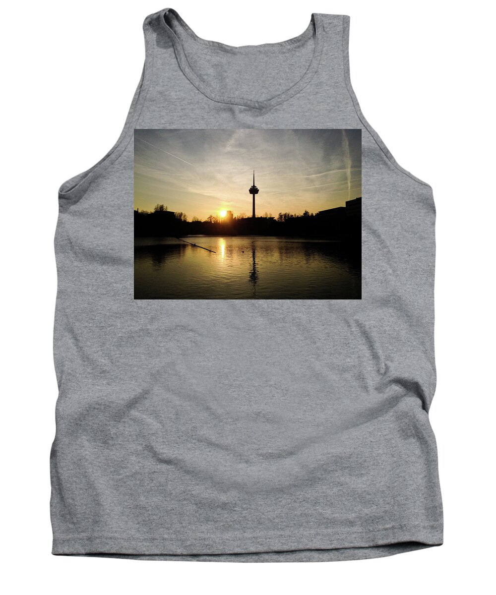 Cologne Tank Top featuring the photograph Sunset in Cologne #1 by Cesar Vieira