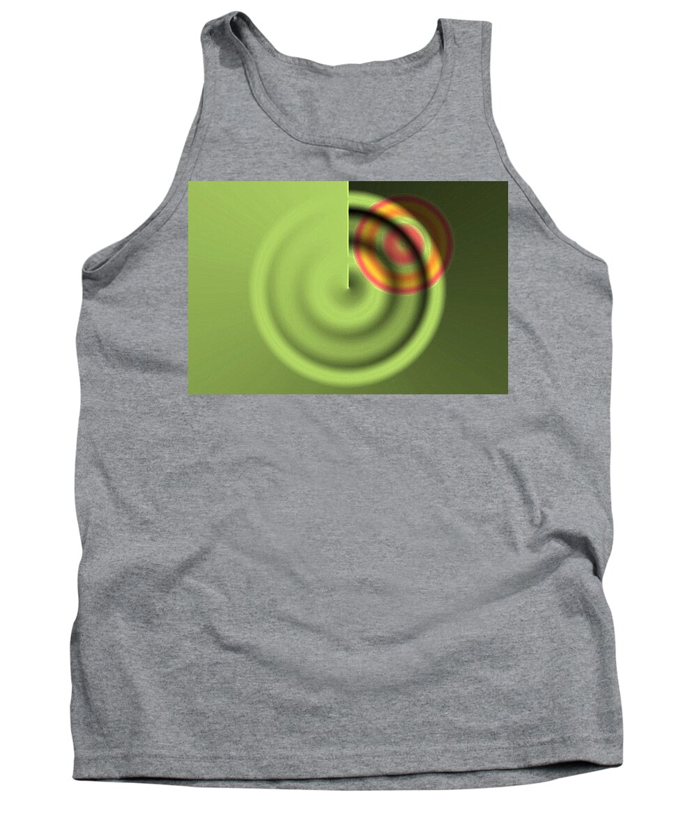 Abstract Tank Top featuring the digital art Targe #1 by Susan Baker