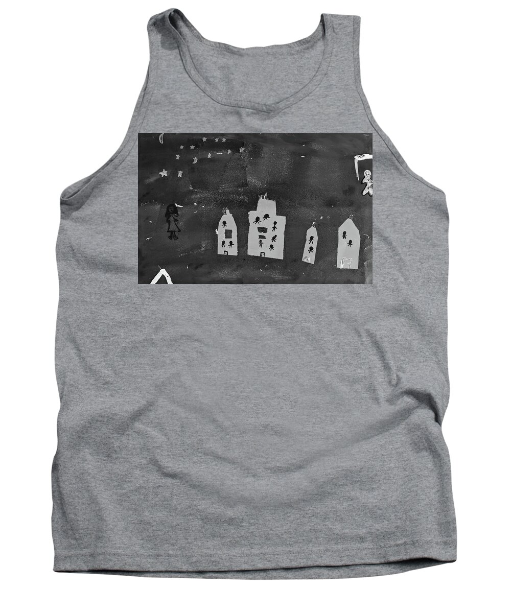  Tank Top featuring the painting The Big City #1 by Abigail White