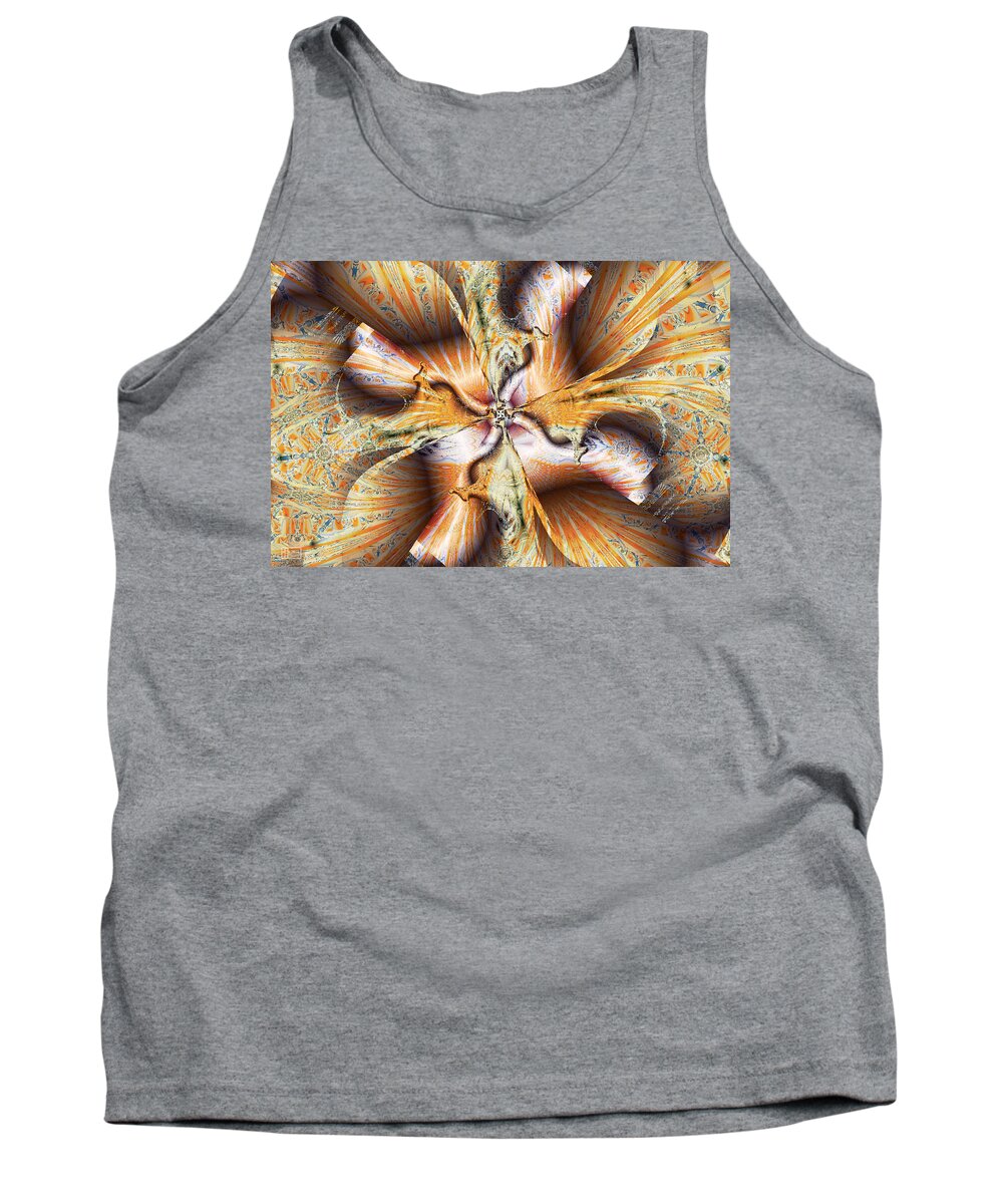 Abstract Tank Top featuring the digital art Toffee Pull #1 by Jim Pavelle