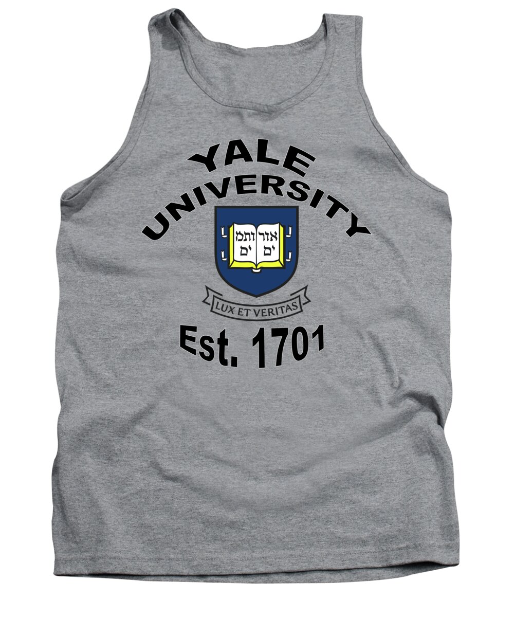 Yale Tank Top featuring the digital art Yale University Est 1701 #1 by Movie Poster Prints