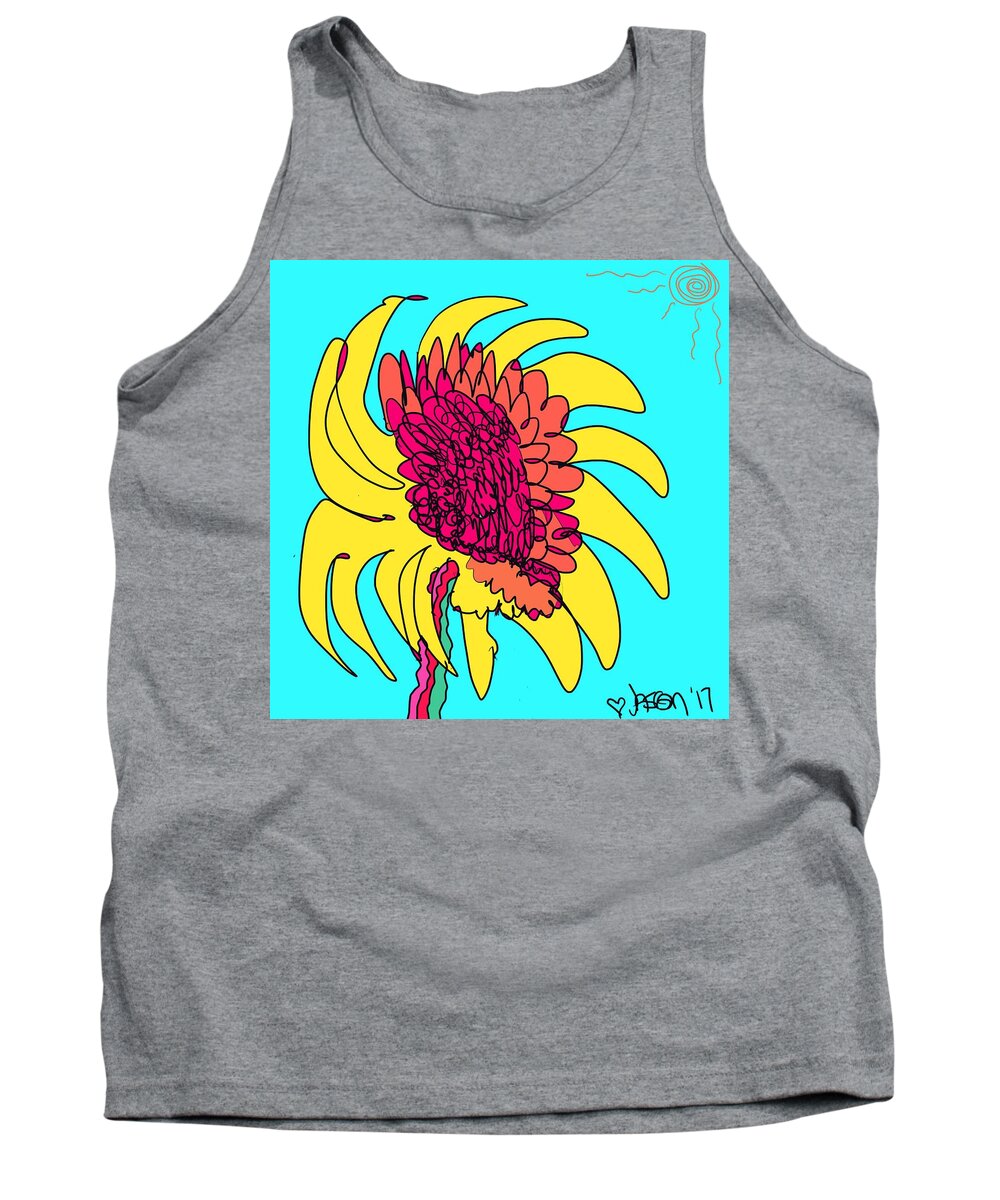 Flower Tank Top featuring the digital art Yes. This Is A Flower, Child #1 by Jason Nicholas