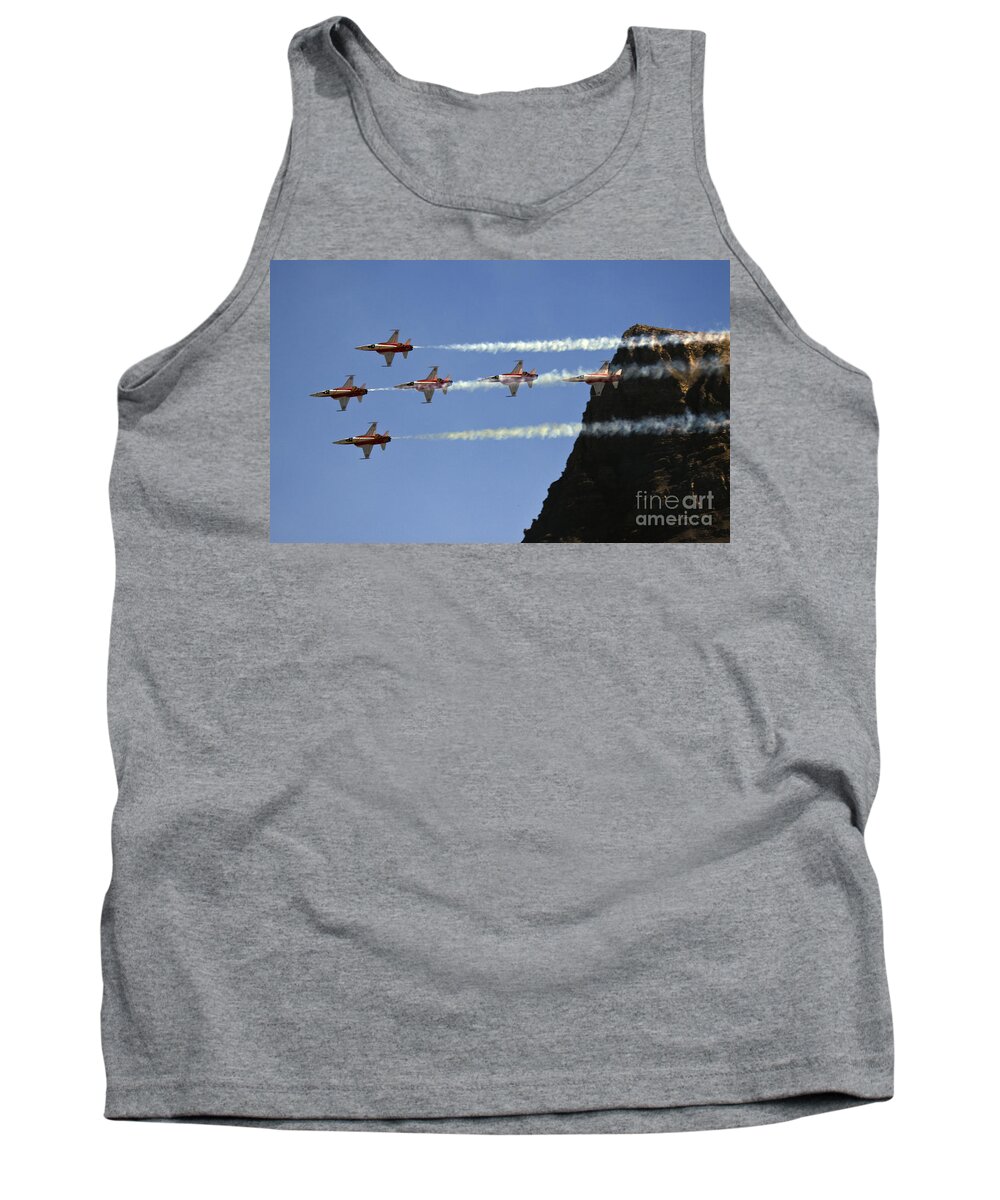 Patrouille Suisse Tank Top featuring the photograph Patrouille Suisse #10 by Ang El