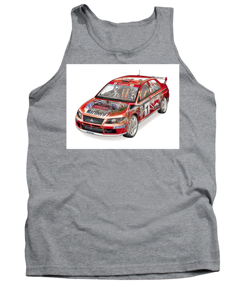 Wrc Racing Tank Top featuring the digital art WRC Racing #11 by Super Lovely