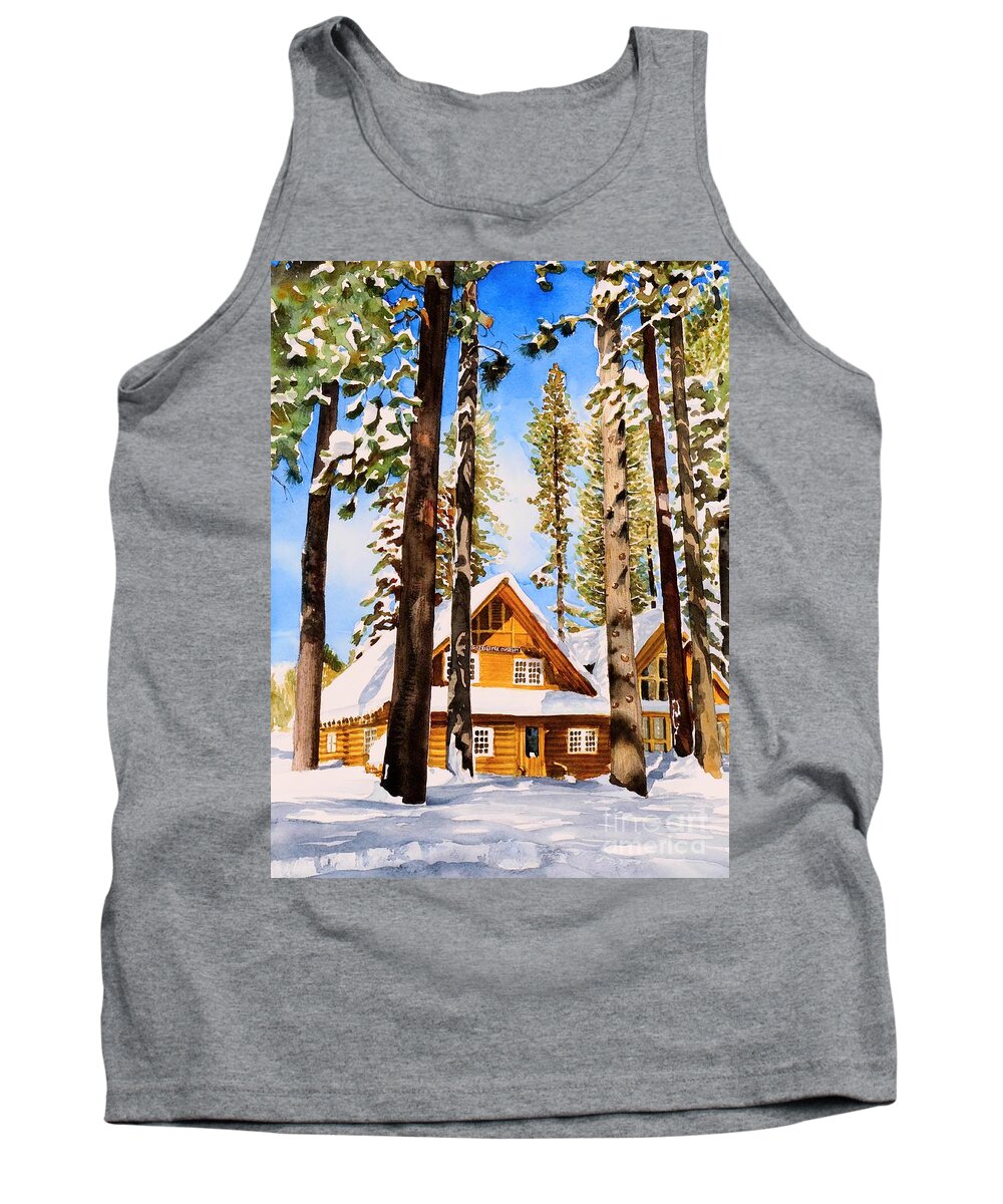 Lake Tahoe Tank Top featuring the painting #140 Gatekeepers Museum #140 by William Lum