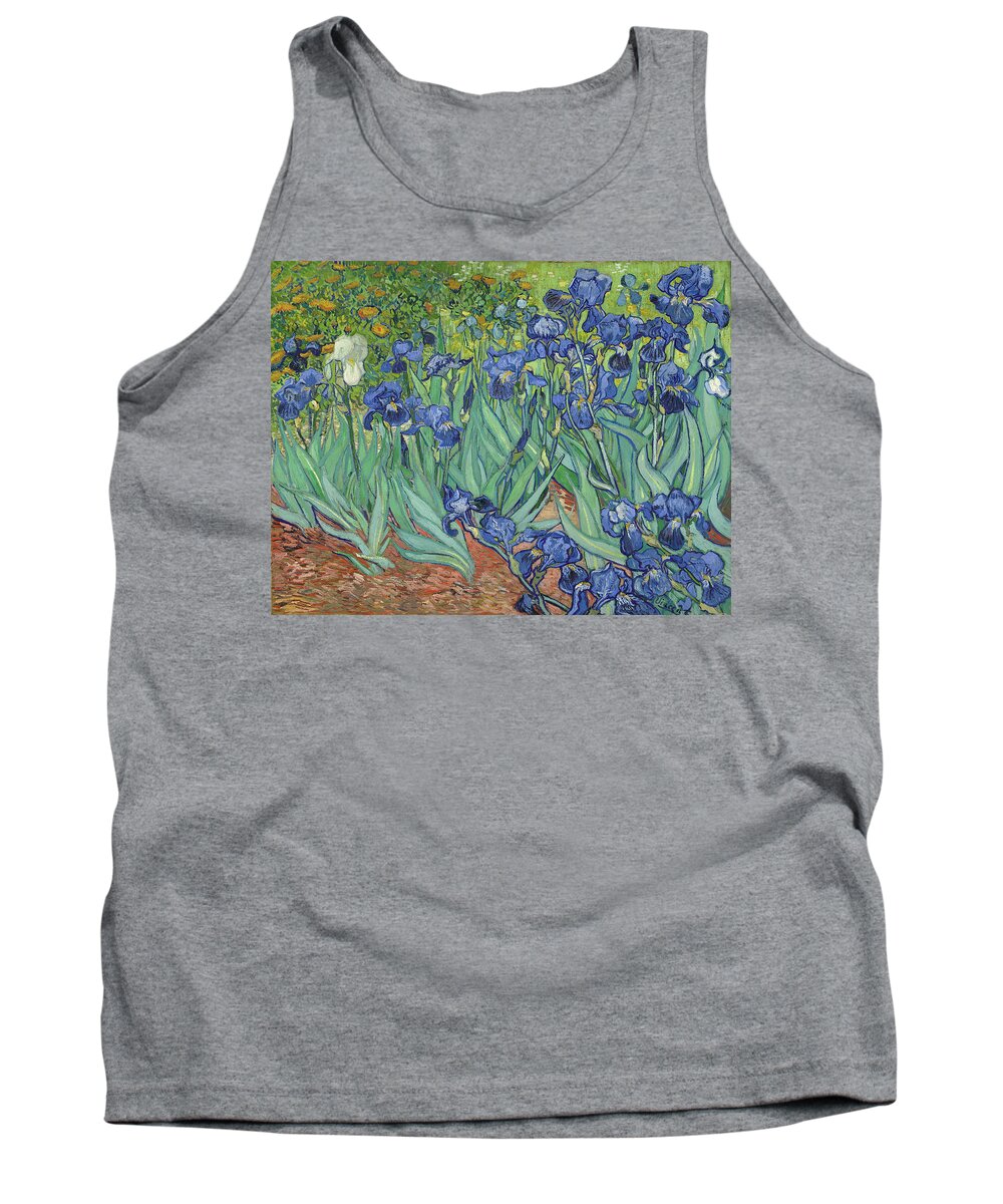 Irises Tank Top featuring the painting Irises #18 by Vincent van Gogh
