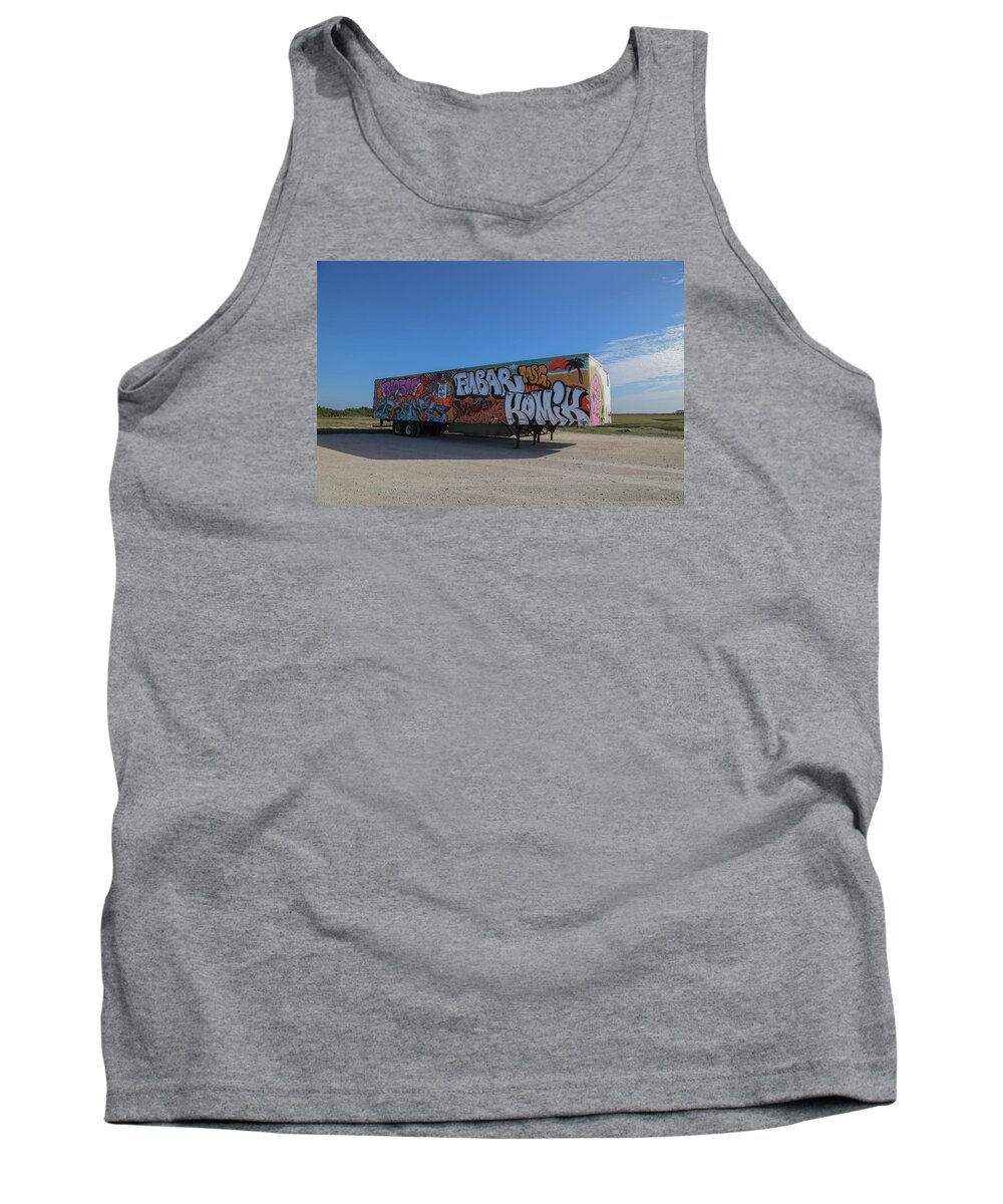 Art Tank Top featuring the photograph 18 Wheeler Art by Dart Humeston