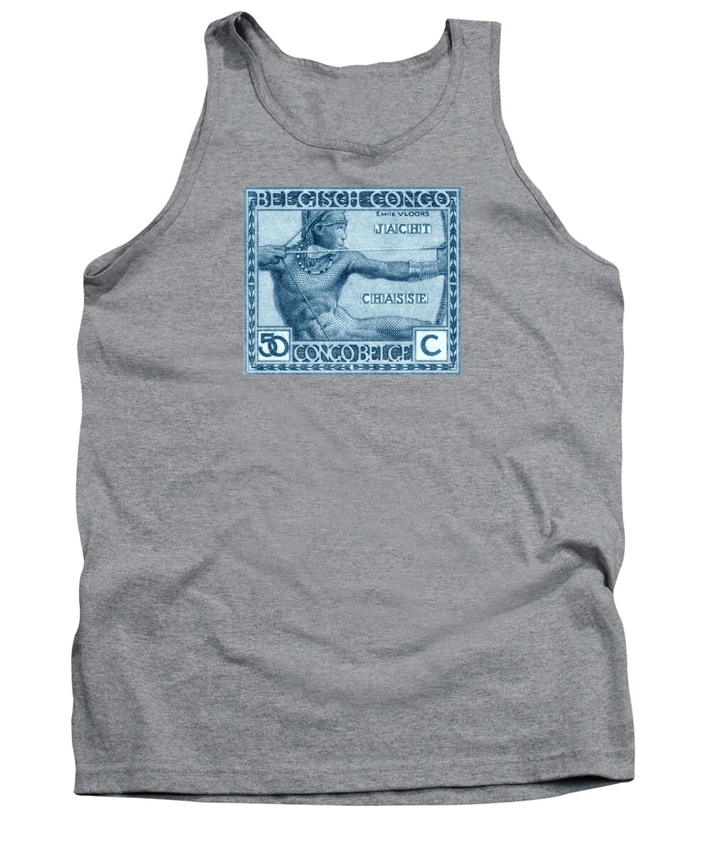 Belgian Congo Tank Top featuring the painting 1923 Belgian Congo Native Hunting by Historic Image