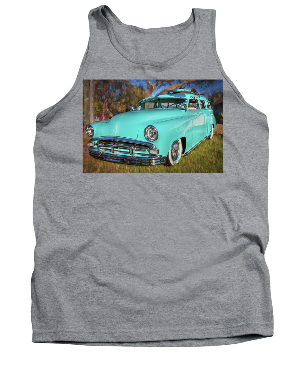 1951 Plymouth Tank Top featuring the photograph 1951 Plymouth Suburban 2 door Station Wagon 001 by Rich Franco