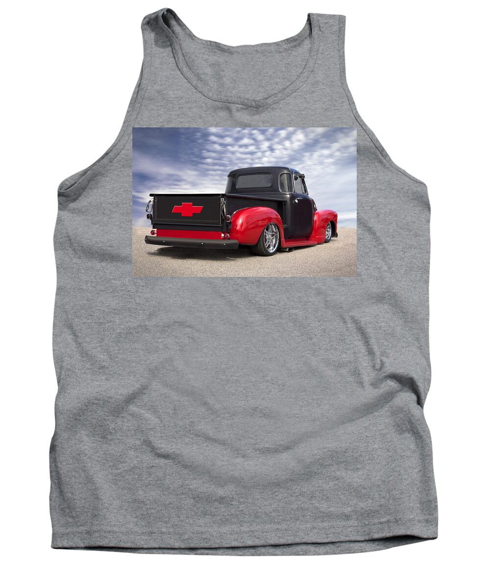 Transportation Tank Top featuring the photograph 1954 Chevy Truck Lowrider by Mike McGlothlen