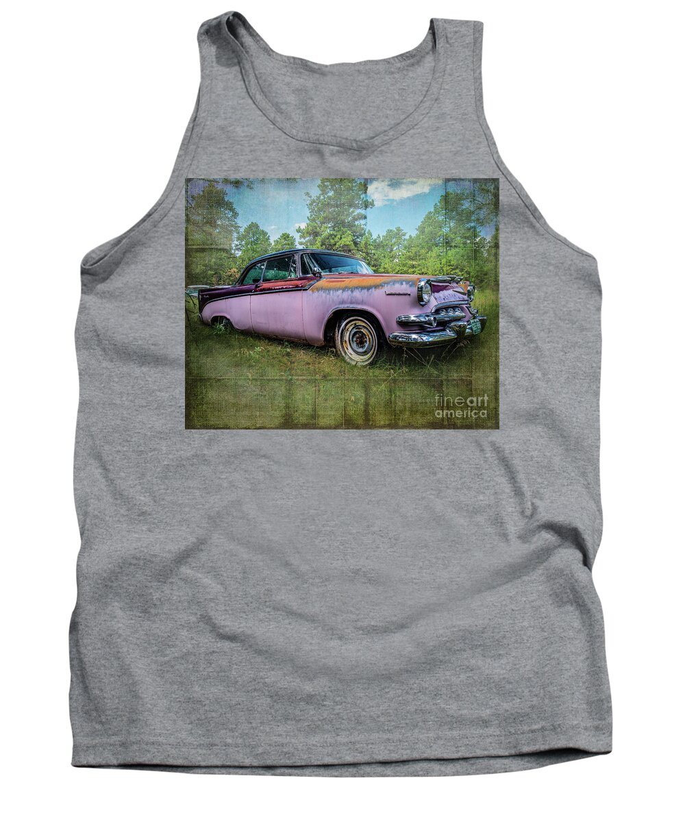 Rusty Cars Tank Top featuring the photograph 1956 Dodge Lancer by John Strong