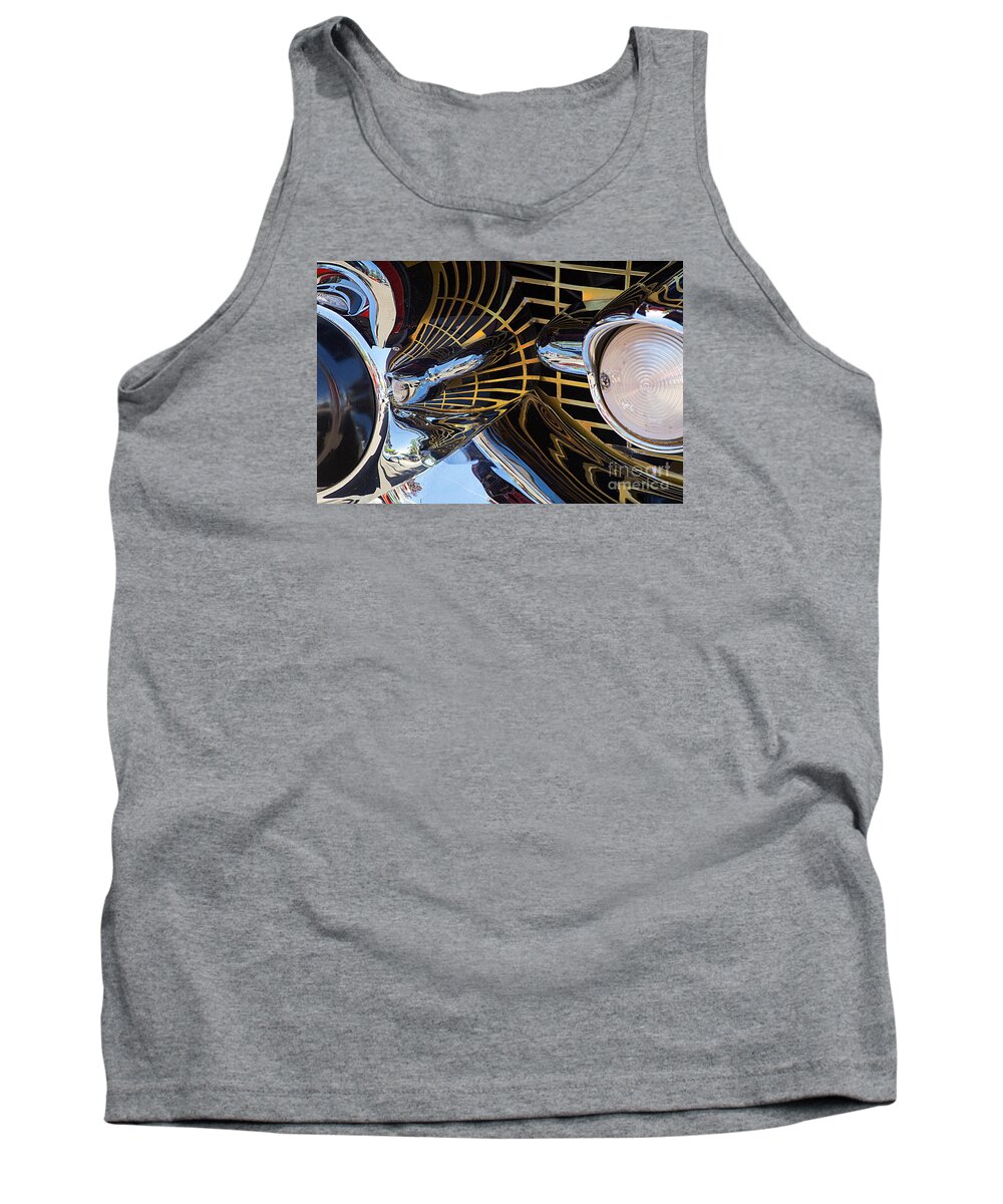 Images Tank Top featuring the photograph 1957 Chevy Bel Air Grill Abstract 1 by Rick Bures