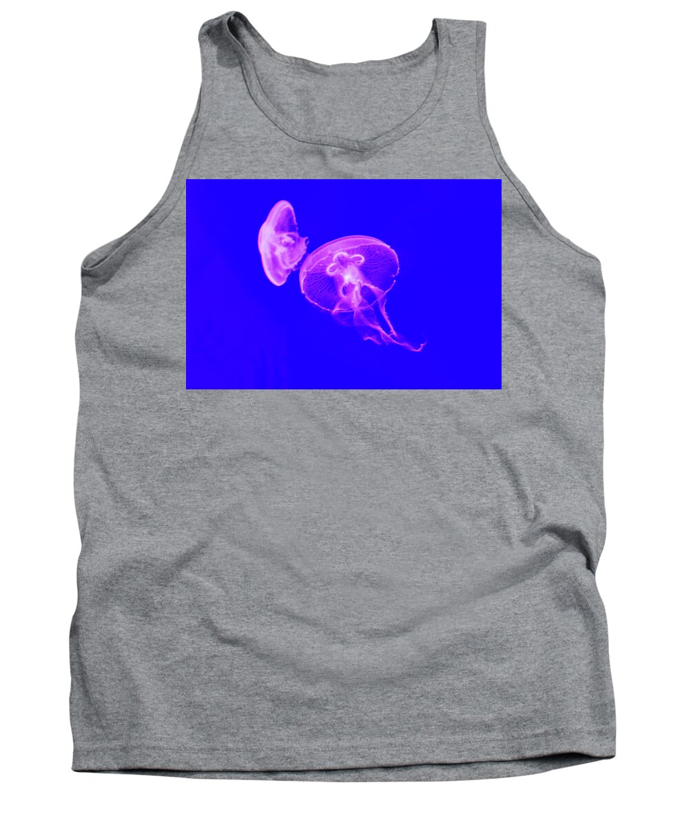 Jellyfish Tank Top featuring the photograph 2 Jellyfish by David Stasiak