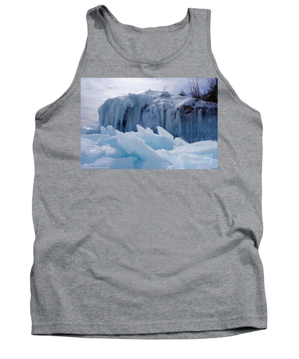 Ice Tank Top featuring the photograph Shades of Blue #2 by Sandra Updyke