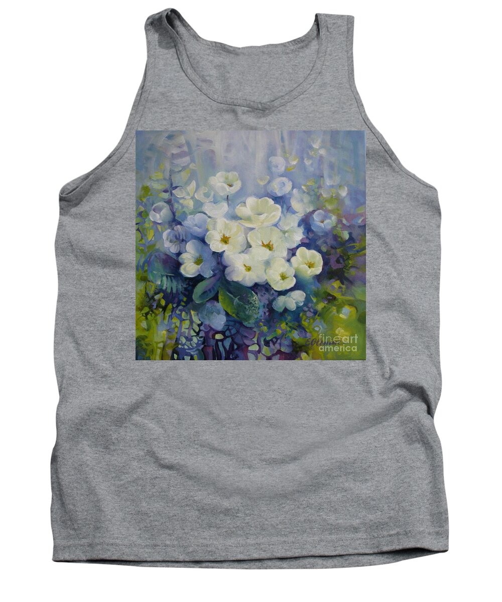 Primrose Tank Top featuring the painting Spring #1 by Elena Oleniuc