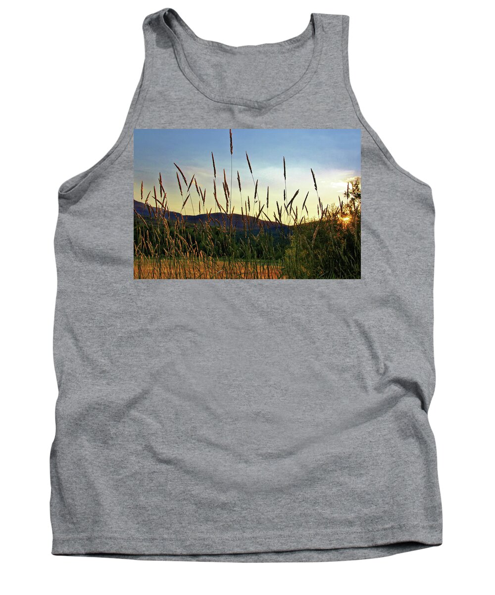 Sunset Tank Top featuring the photograph Sunset Field by Doolittle Photography and Art