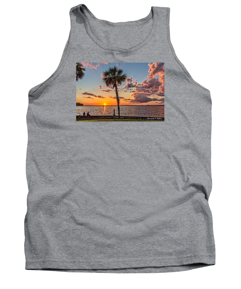 Christopher Holmes Photography Tank Top featuring the photograph Sunset Over Lake Eustis #1 by Christopher Holmes