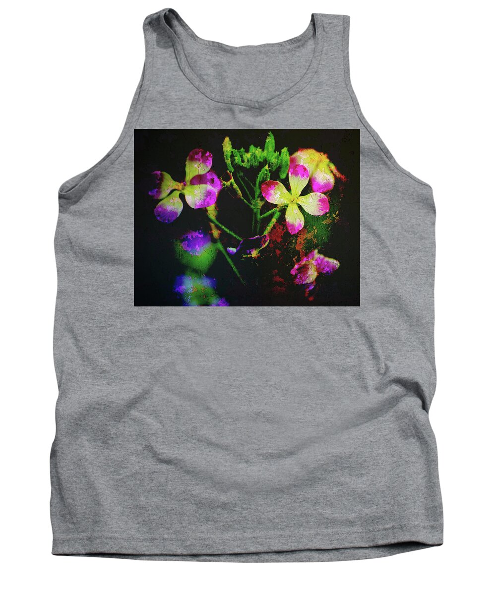 Texture Tank Top featuring the photograph Texture Flowers #22 by Prince Andre Faubert