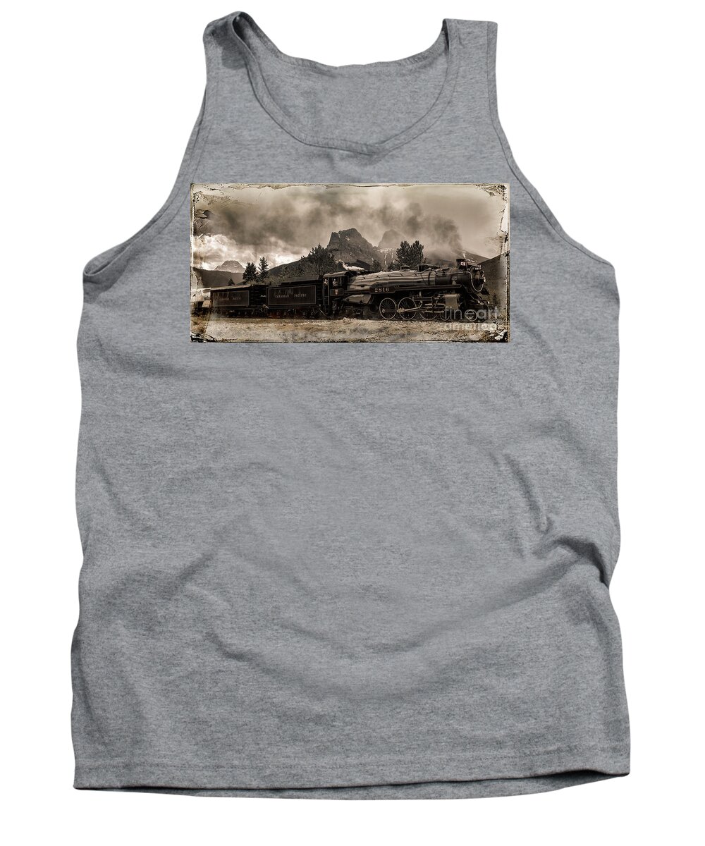 Alberta Tank Top featuring the photograph 2816 Empress at Three Sisters - Canmore by Brad Allen Fine Art