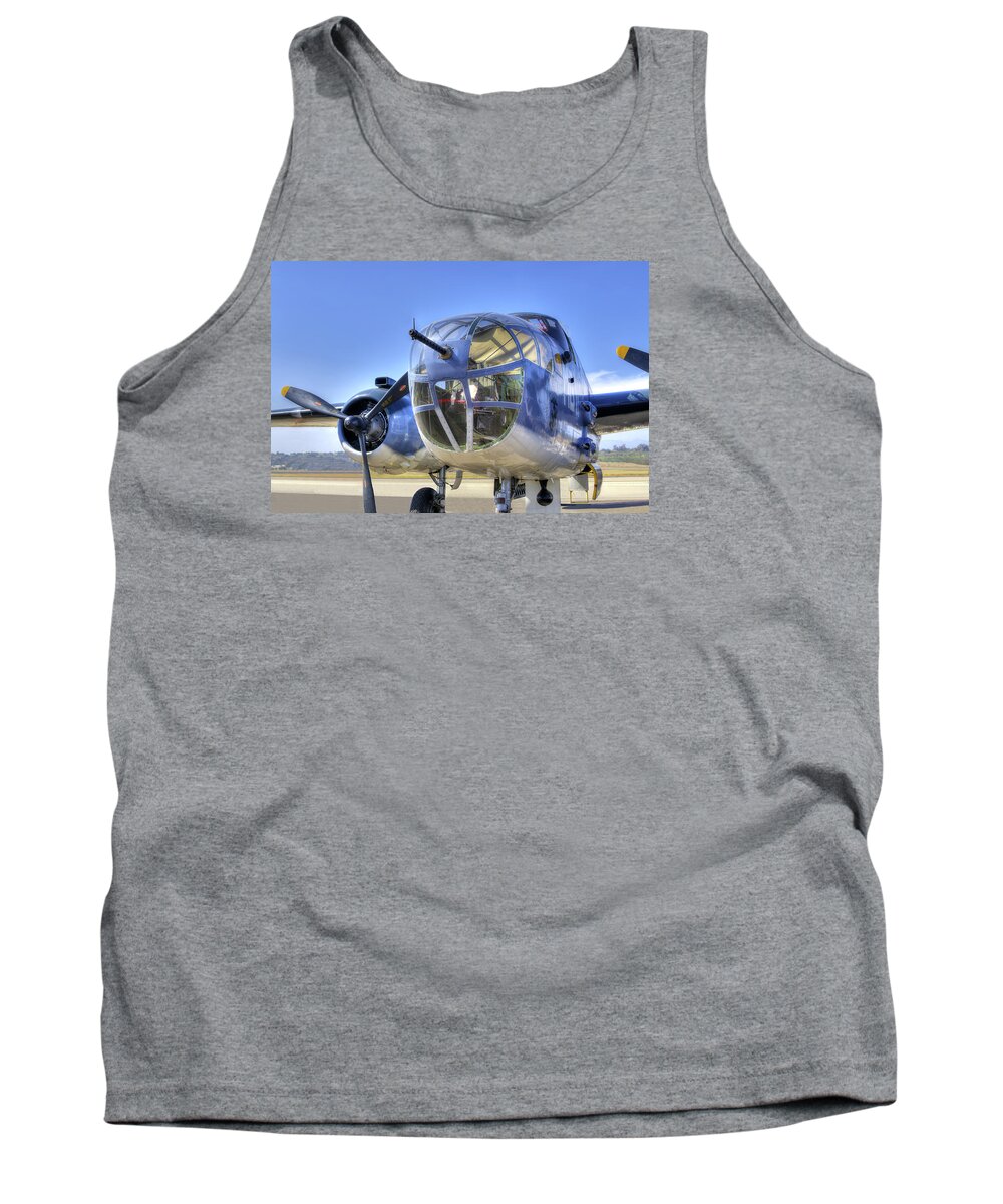 B-25 Bomber Tank Top featuring the photograph B-25 by Joe Palermo