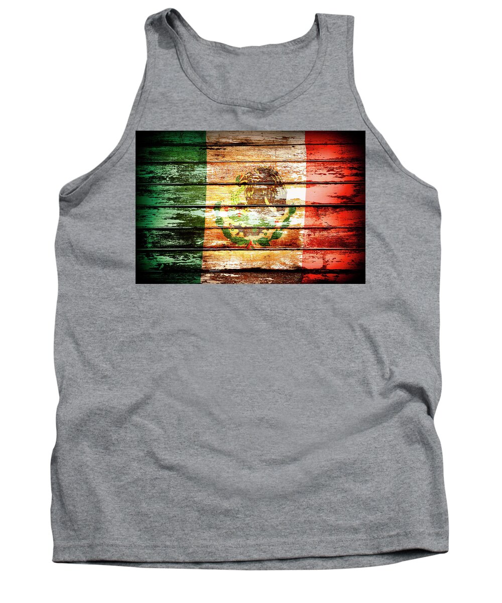 Flag Tank Top featuring the photograph Mexican flag #3 by Les Cunliffe