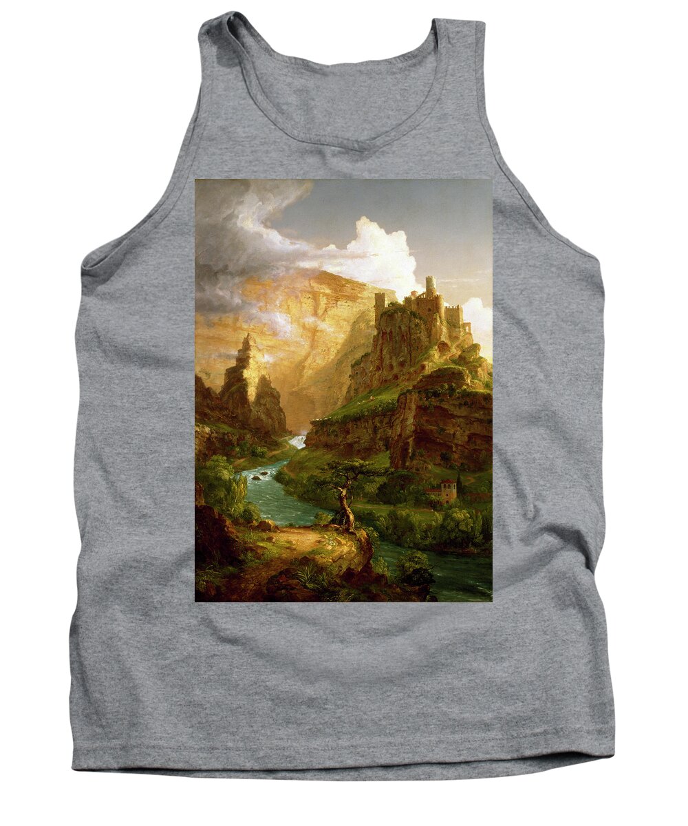 The Fountain Of Vaucluse Tank Top featuring the painting The Fountain of Vaucluse #3 by Celestial Images