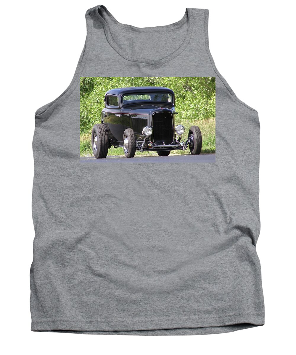 1932 Three Window Ford Tank Top featuring the photograph 32 Three Window Classic by Alan Johnson