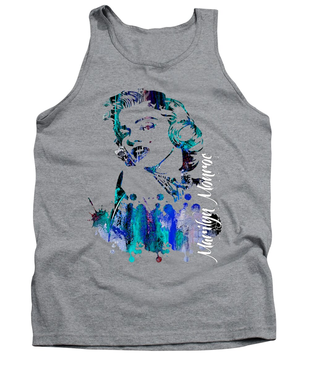 Marilyn Monroe Tank Top featuring the mixed media Marilyn Monroe Collection #34 by Marvin Blaine