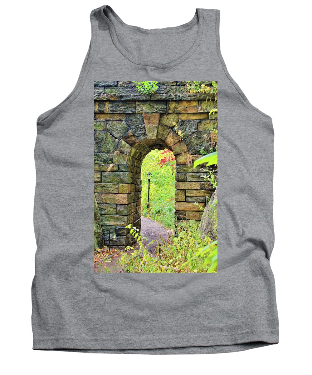 Central Park Tank Top featuring the photograph Central Park Bridge by Doolittle Photography and Art