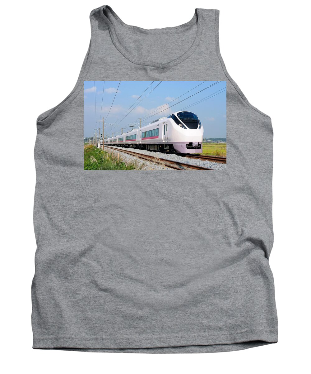 Train Tank Top featuring the digital art Train #49 by Super Lovely