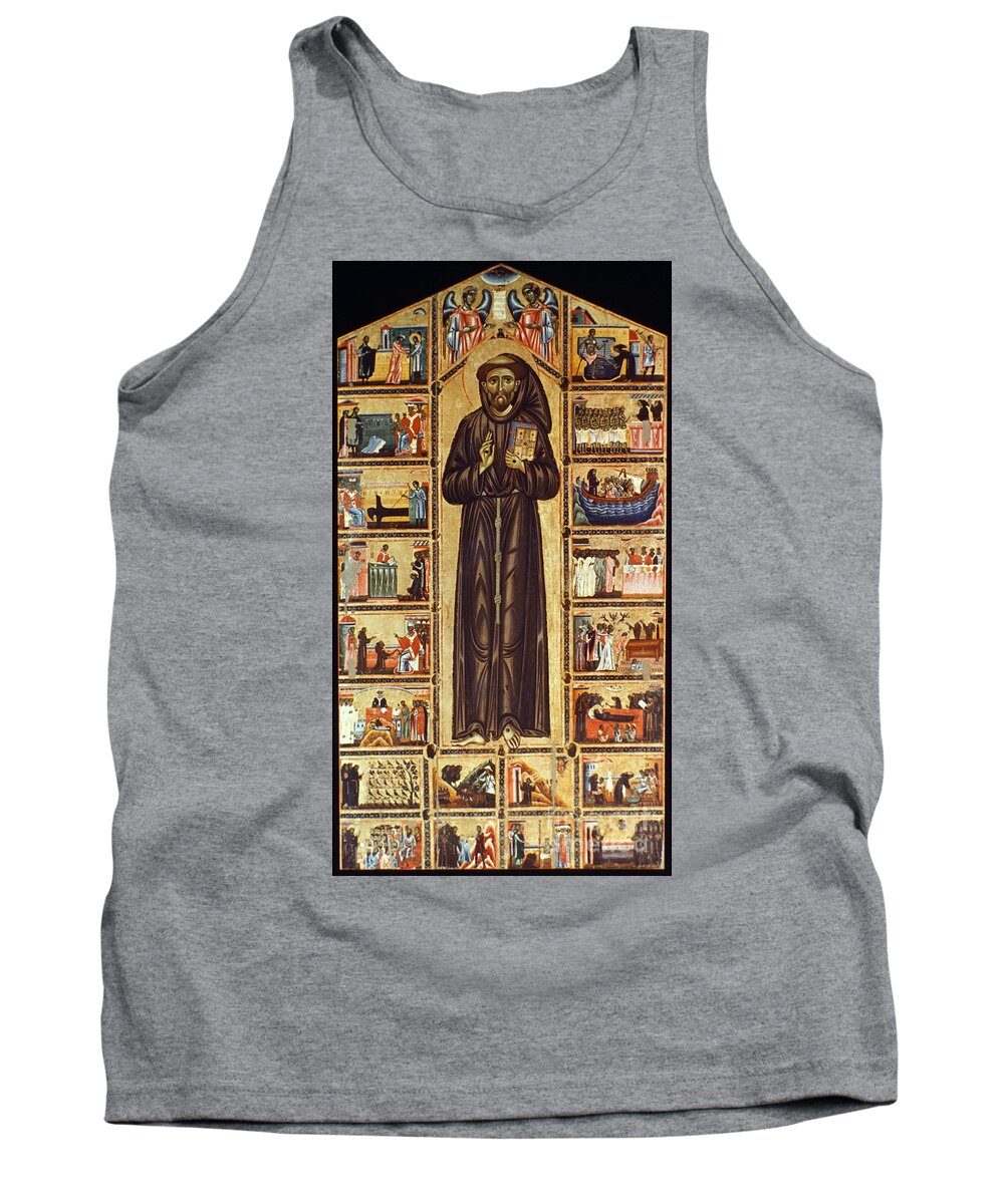 12th Century Tank Top featuring the painting St Francis Of Assisi #1 by Granger