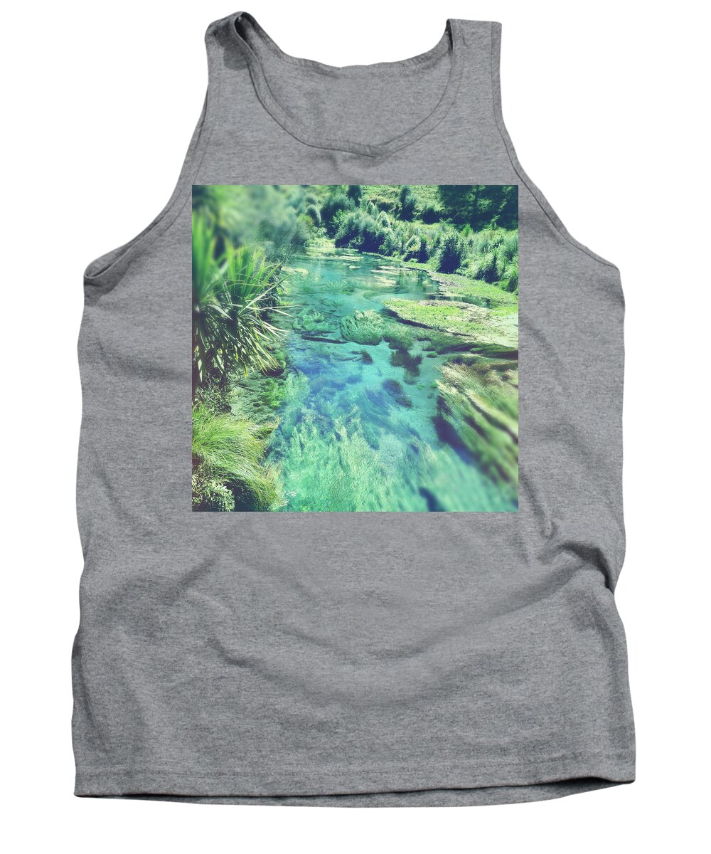 Brook Tank Top featuring the photograph Spring water #68 by Les Cunliffe