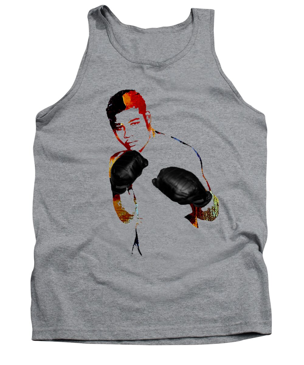 Joe Louis Tank Top featuring the mixed media Joe Louis Collection #8 by Marvin Blaine