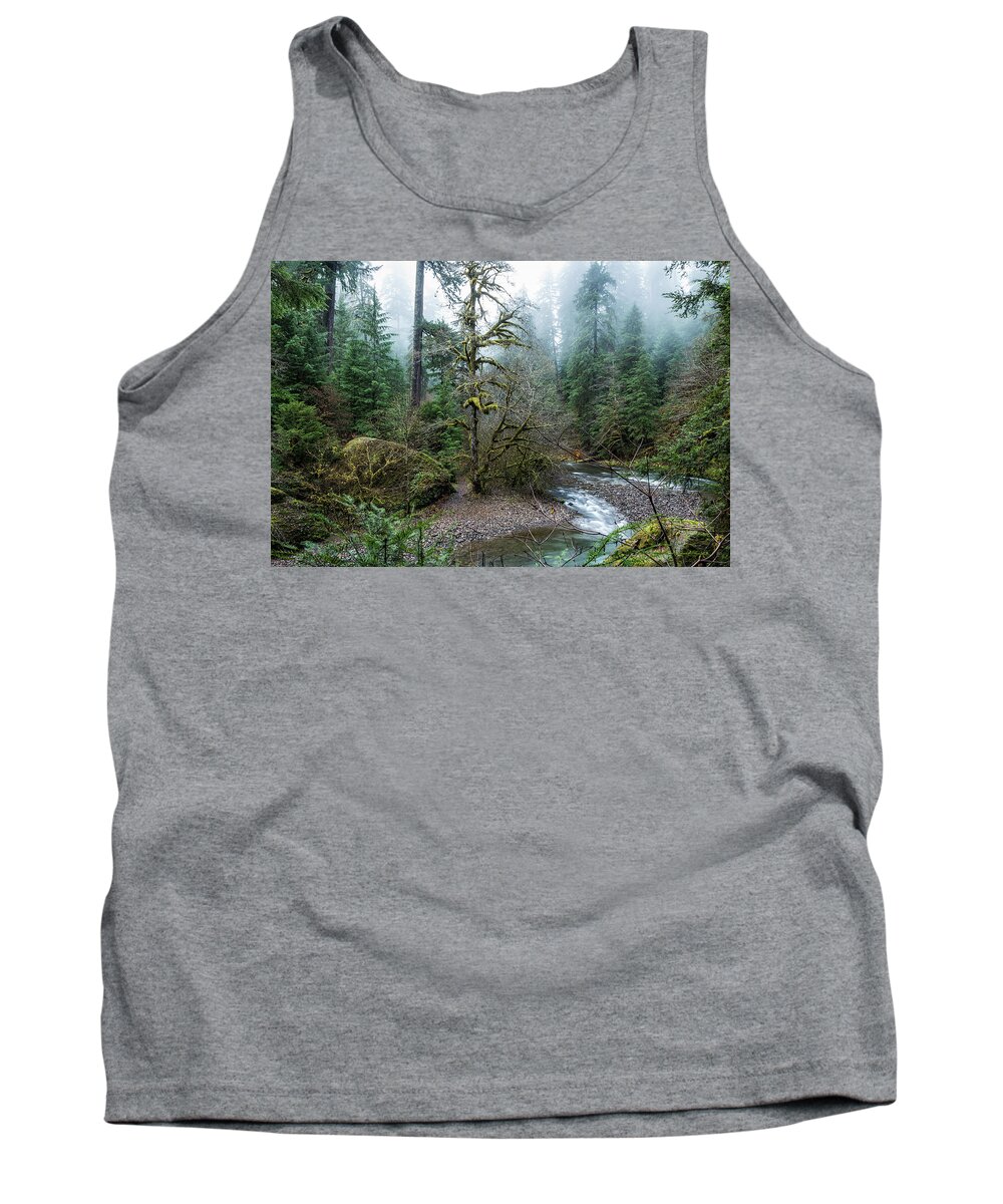 Forest Tank Top featuring the photograph A Creek Runs Through It by Belinda Greb