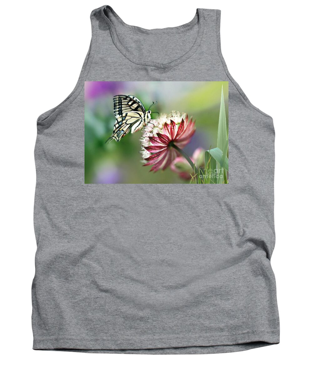 Butterfly Tank Top featuring the photograph A Delicate Touch by Morag Bates
