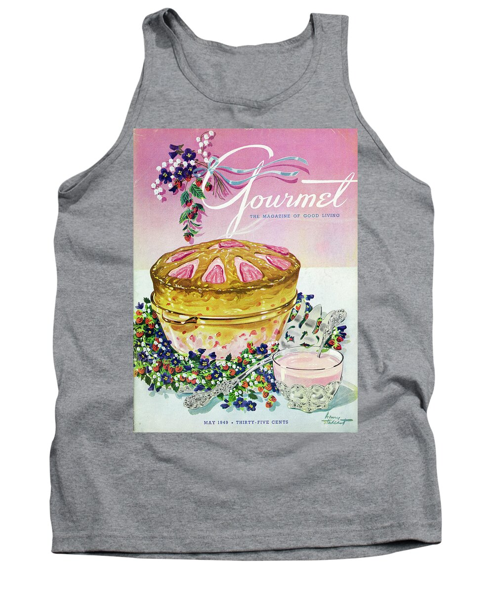 Illustration Tank Top featuring the photograph A Gourmet Cover Of A Souffle by Henry Stahlhut