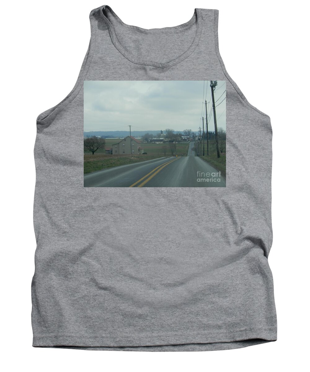 Amish Tank Top featuring the photograph A Long Way to Go by Christine Clark