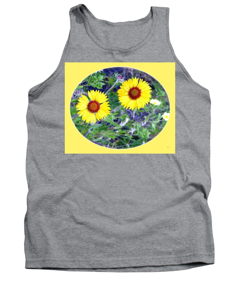 #wildbrown-eyedsusans Tank Top featuring the photograph A Pair Of Wild Susans by Will Borden