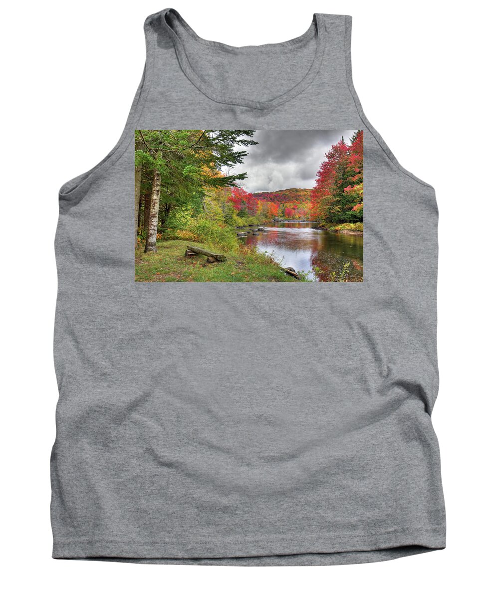 Landscapes Tank Top featuring the photograph A Place to View Autumn by David Patterson