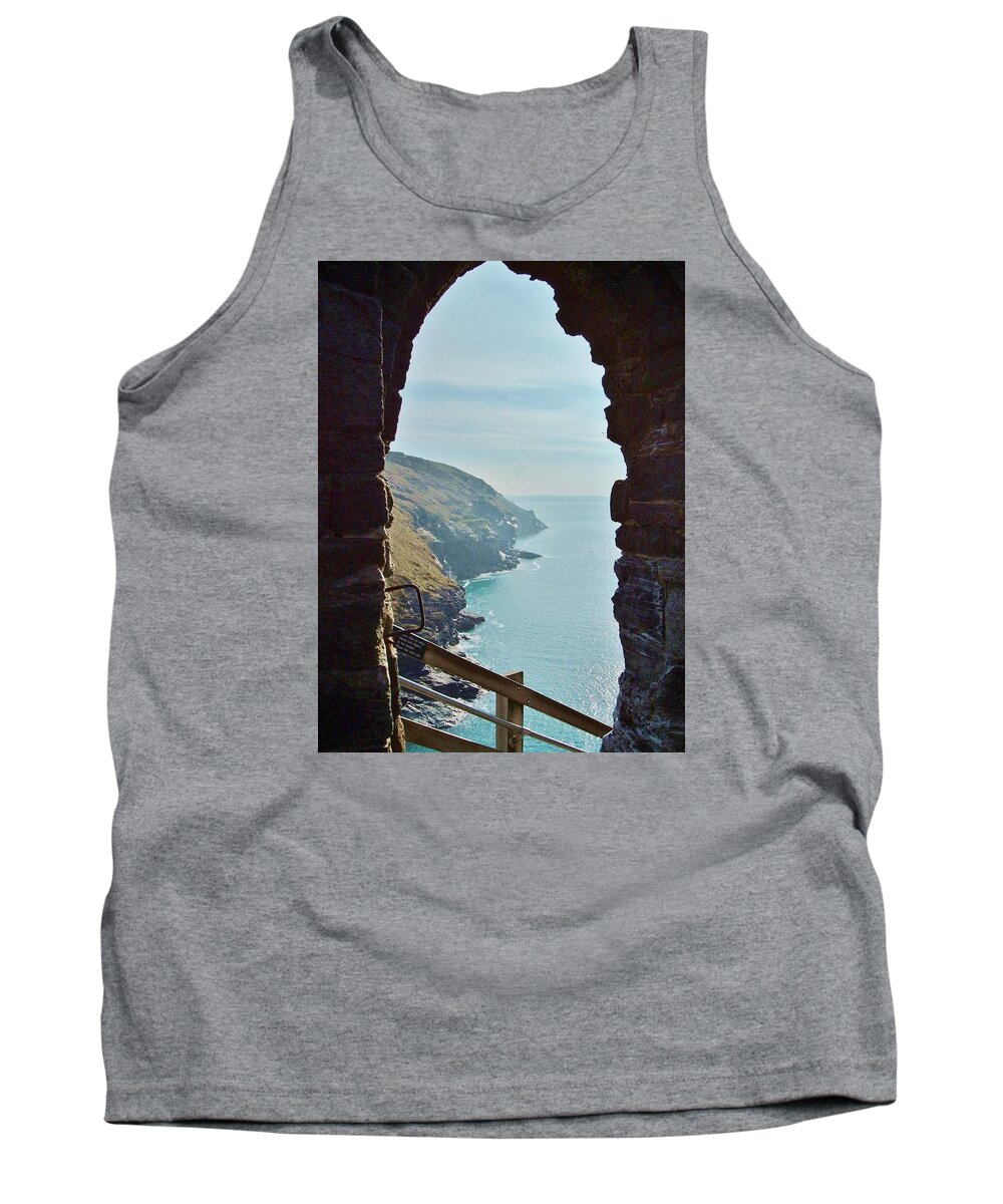 Tintagel Tank Top featuring the photograph A Room With A View by Richard Brookes