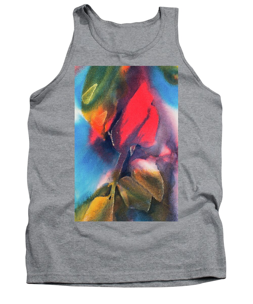 Watercolor Tank Top featuring the painting A Rose By Any Other Name by Lee Beuther
